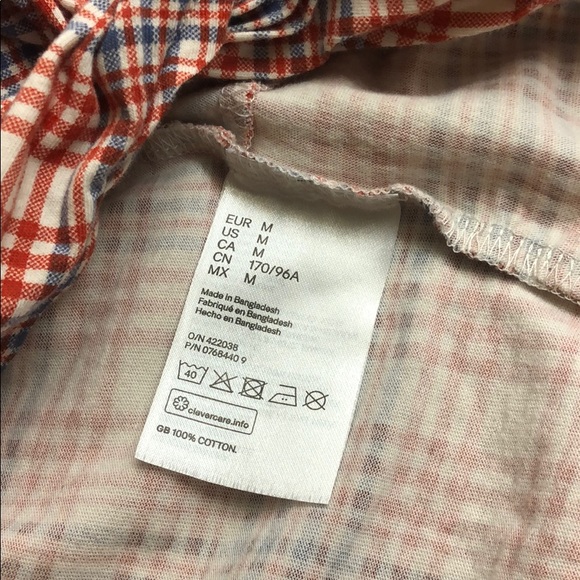 H&M plaid crop top twist knot front - Picture 6 of 6